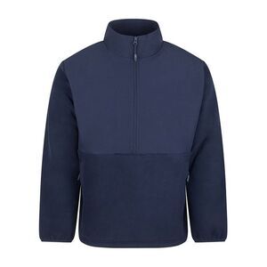 Front Row Mens Microfleece Half Zip Fleece Top / Navy